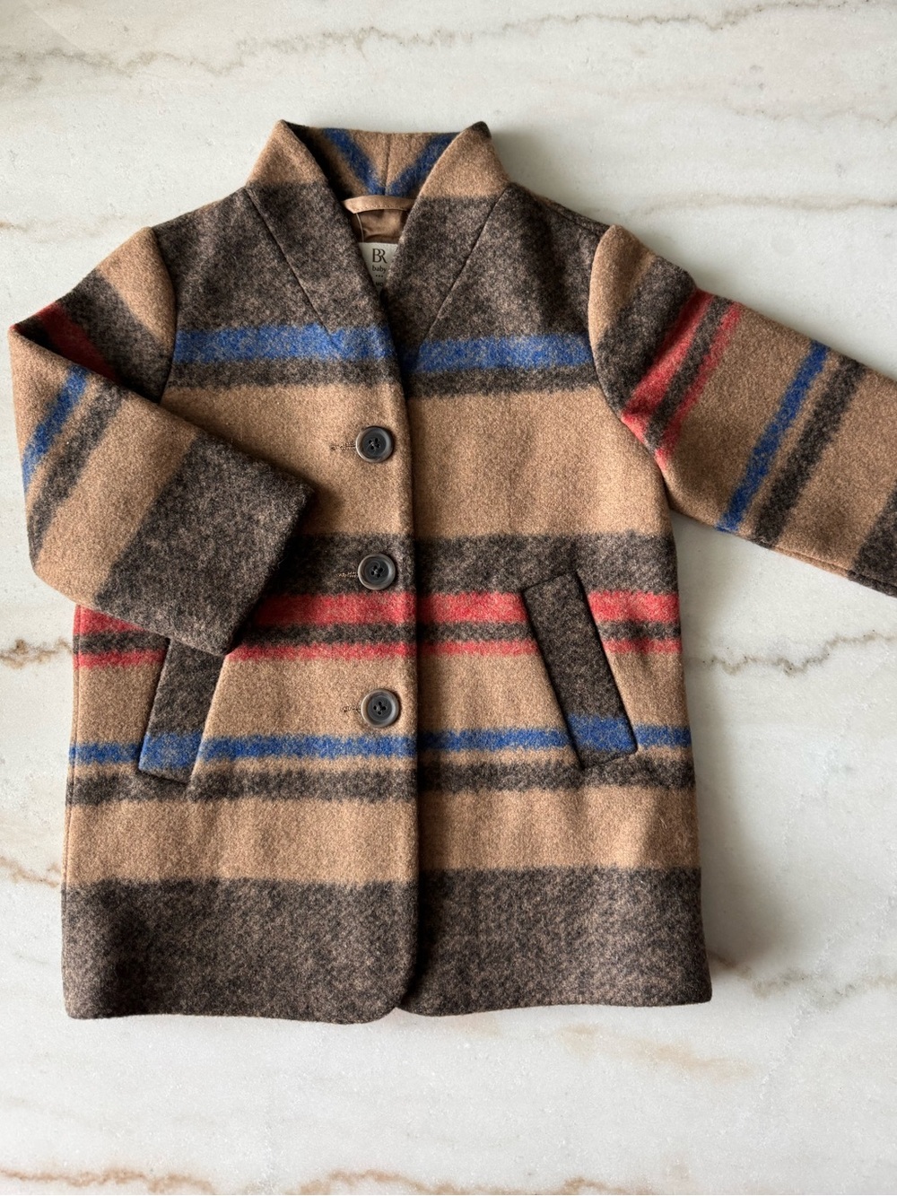 Banana Republic Baby Plaid Wool Blend Coat 18–24M